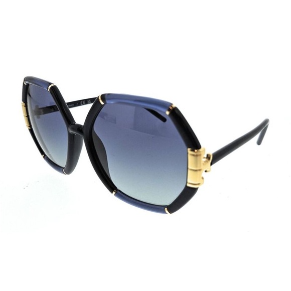 Tory Burch elegant oversized navy blue sunglasses - Picture 1 of 3